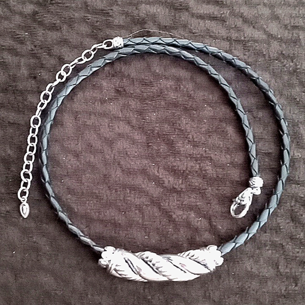 JAI by JOHN HARDY SS SLIDE with LEATHER BRAIDED NECKLACE